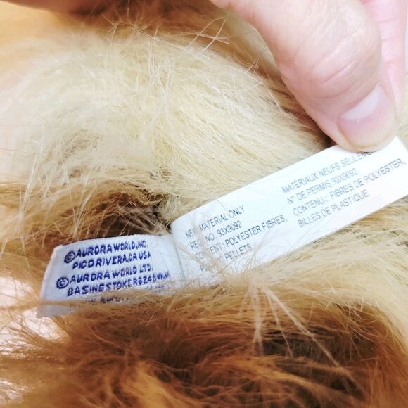 Vtg 2005 Aurora Pomeranian Puppy Dog Realistic Brown Cream Plush Stuffed Toy - Picture 6 of 7